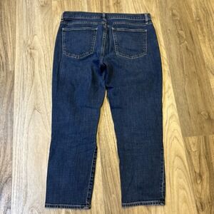 Gap Girlfriend Mid Rise Blue Denim Jeans Regular Fit Stretch Women's Size 31X25"